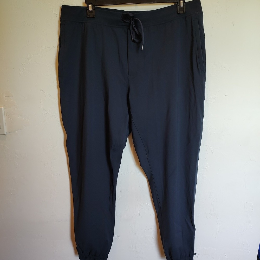 CRZ YOGA‎ On the Travel Men's Sz XXL Golf Joggers Ankle Zipper Hiking Pants Navy
